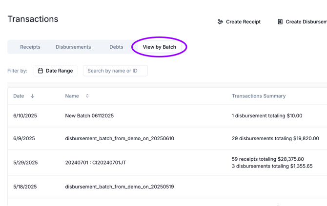 On the manage transactions page you can now